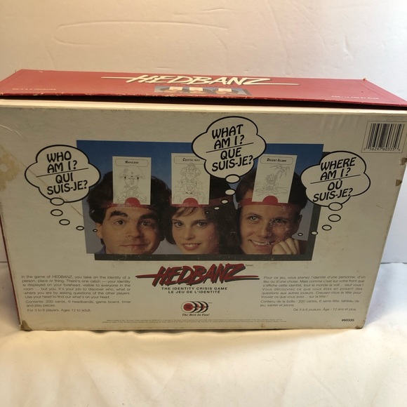 Vintage Hedbanz Identity Crisis Board Game 1991 Family Guessing Game complete - Picture 5 of 14